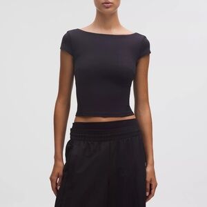 LULULEMON ALIGN SCOOP BACK SHORT SLEEVE TOP IN NIGHTMOTH NWT SIZE 8